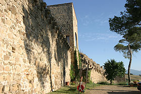 Monticchiello | Interno della cortina muraria
