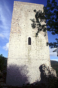 The inner front of the pentagonal tower. 